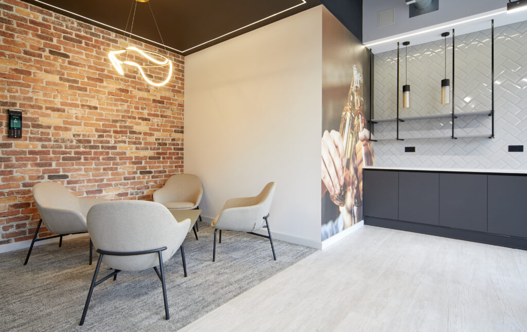 Pattesons Glass Office Fit Out kitchen and dining space