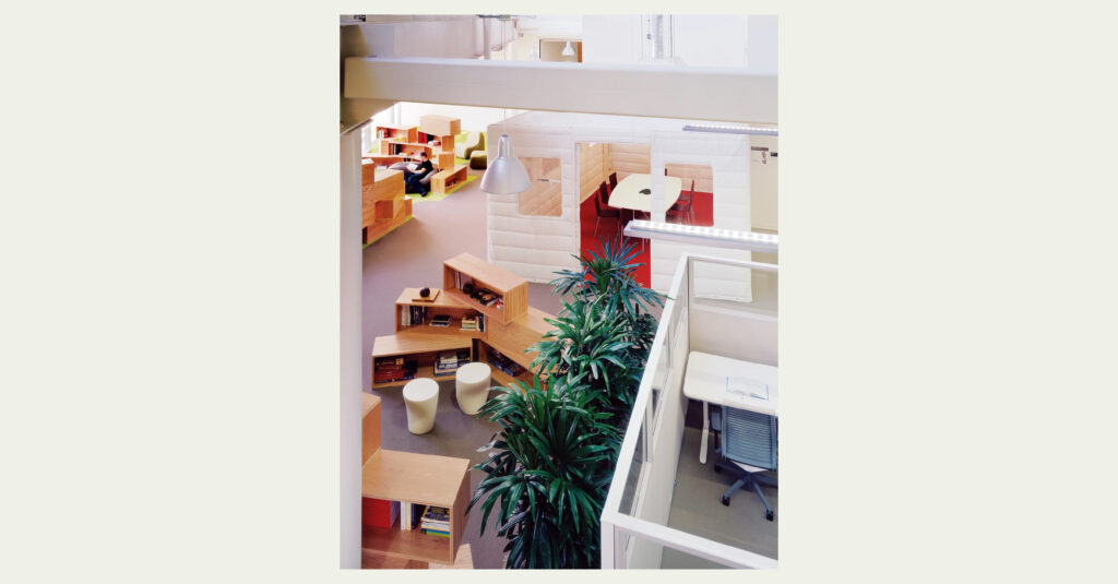 Googleplex collaboration area and biophilia